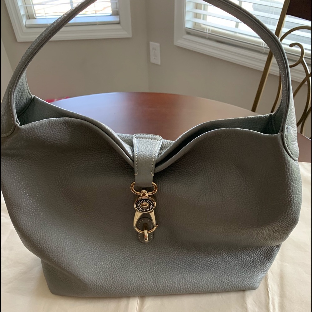 Rooney & Bourke Leather Hobo with Logo Lock